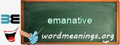 WordMeaning blackboard for emanative